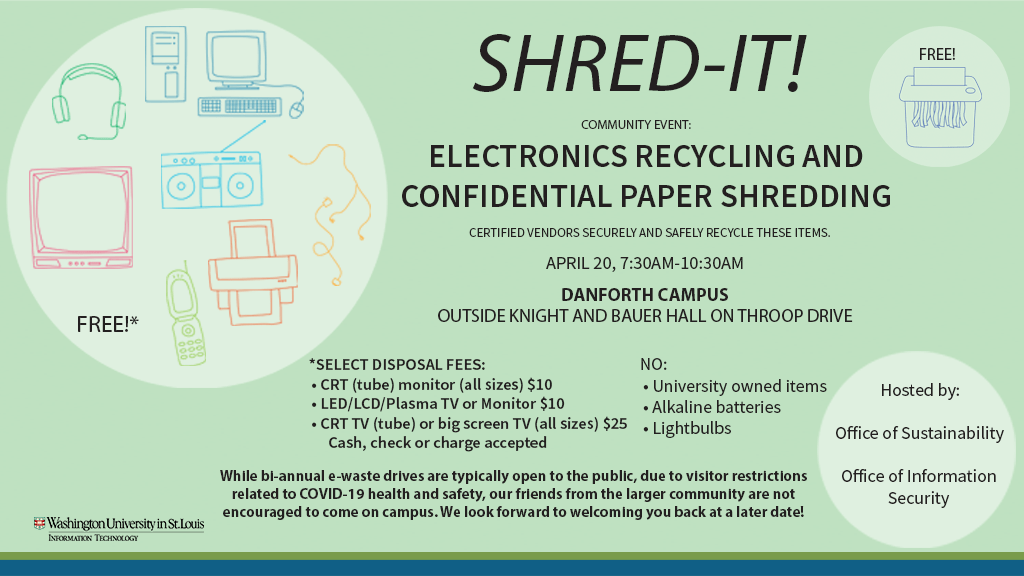 SHRED IT: E-Waste Recycling and Paper Shredding Events