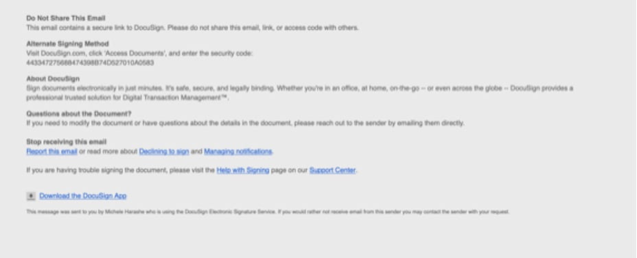 DocuSign Email Footer