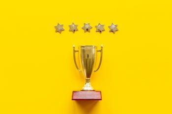 Trophy with five stars